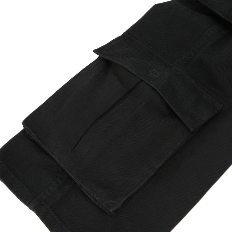 Pánské Kalhoty Naked Wolfe Baggy Pocket Cargo Logo Černé | JQM3294KF