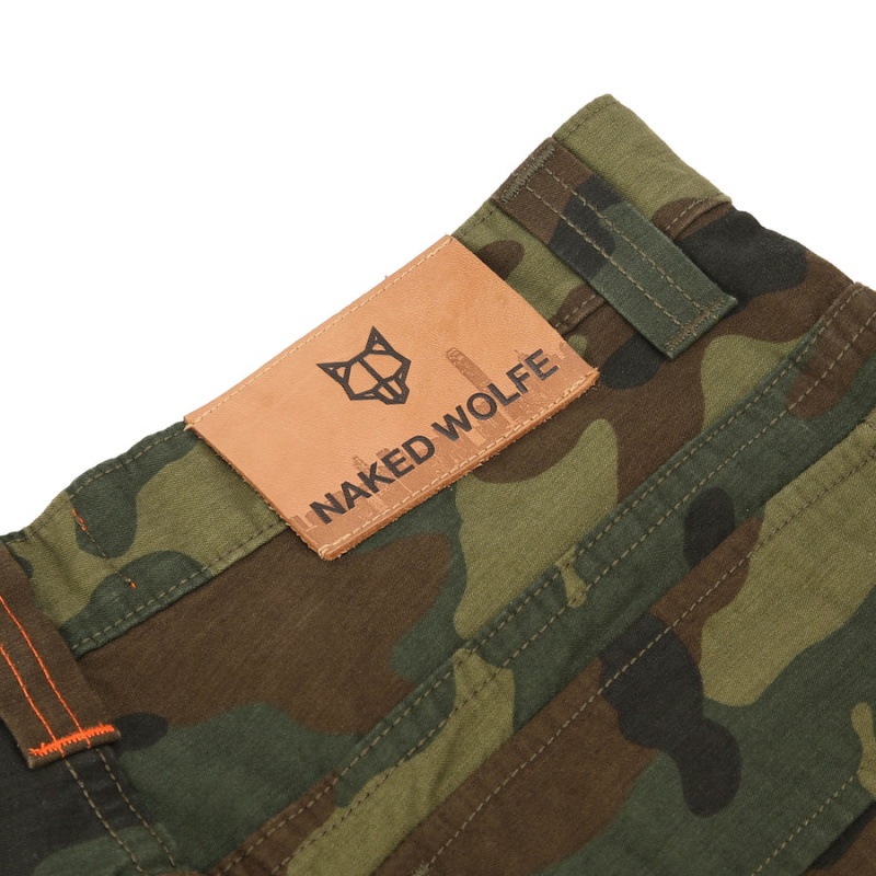 Pánské Kalhoty Naked Wolfe Baggy Pocket Cargo Logo Zelene Černé | FEY9885HA