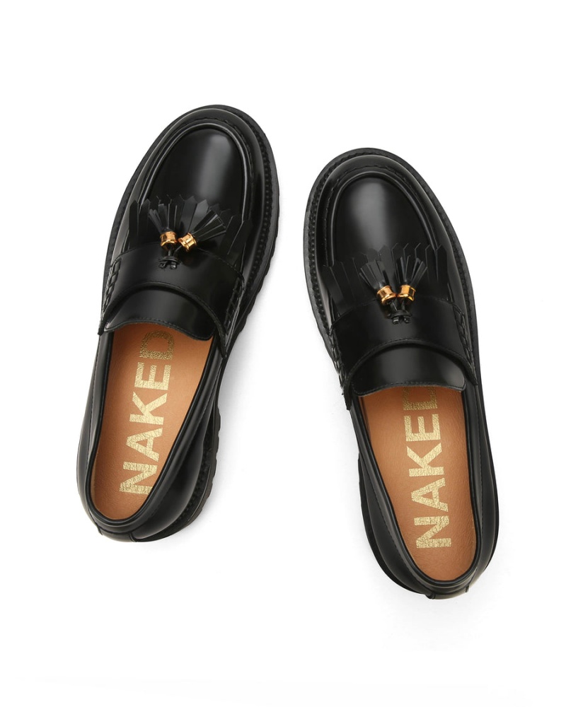 Pánské Loafers Naked Wolfe Banter Box Læder Černé | KAS5574QF