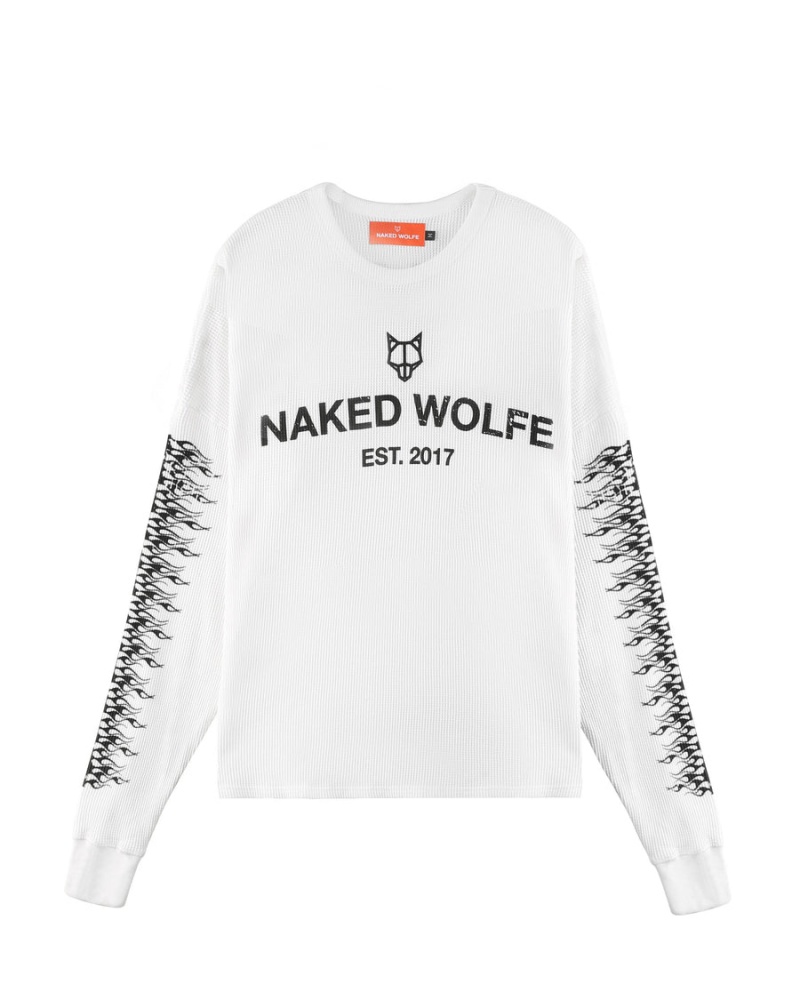 Pánské Mikiny Naked Wolfe Thermal Bílé | YZV7859XU